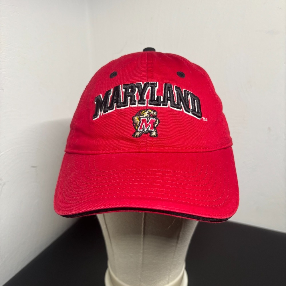Maryland‎ Terrapins Red Baseball Cap Hat Terps The Game Adjustable Cotton Unisex